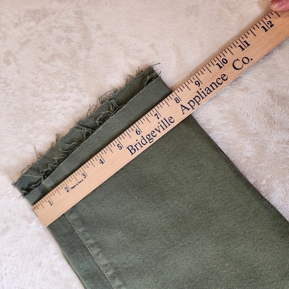 Just USA Phillip Slim Straight Jean Ragged Hem Olive Green Size 14/32 - Picture 6 of 12